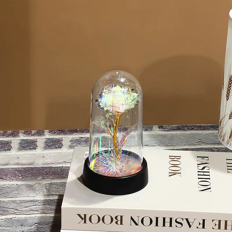 16CM Rose Artificial Flowers LED Fake Flowers Valentine'S Day Mother'S Day Gifts Wedding Decoration Creative for Home Room Decor