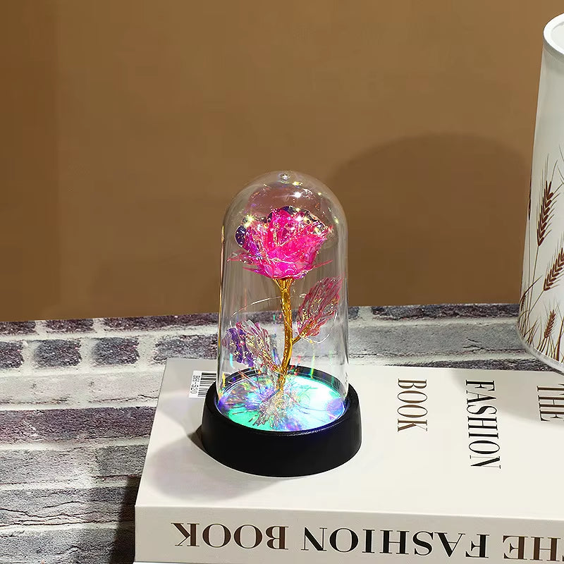 16CM Rose Artificial Flowers LED Fake Flowers Valentine'S Day Mother'S Day Gifts Wedding Decoration Creative for Home Room Decor