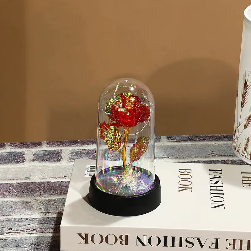 16CM Rose Artificial Flowers LED Fake Flowers Valentine'S Day Mother'S Day Gifts Wedding Decoration Creative for Home Room Decor